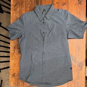 Men's Blue Gray Short Sleeve Shirt